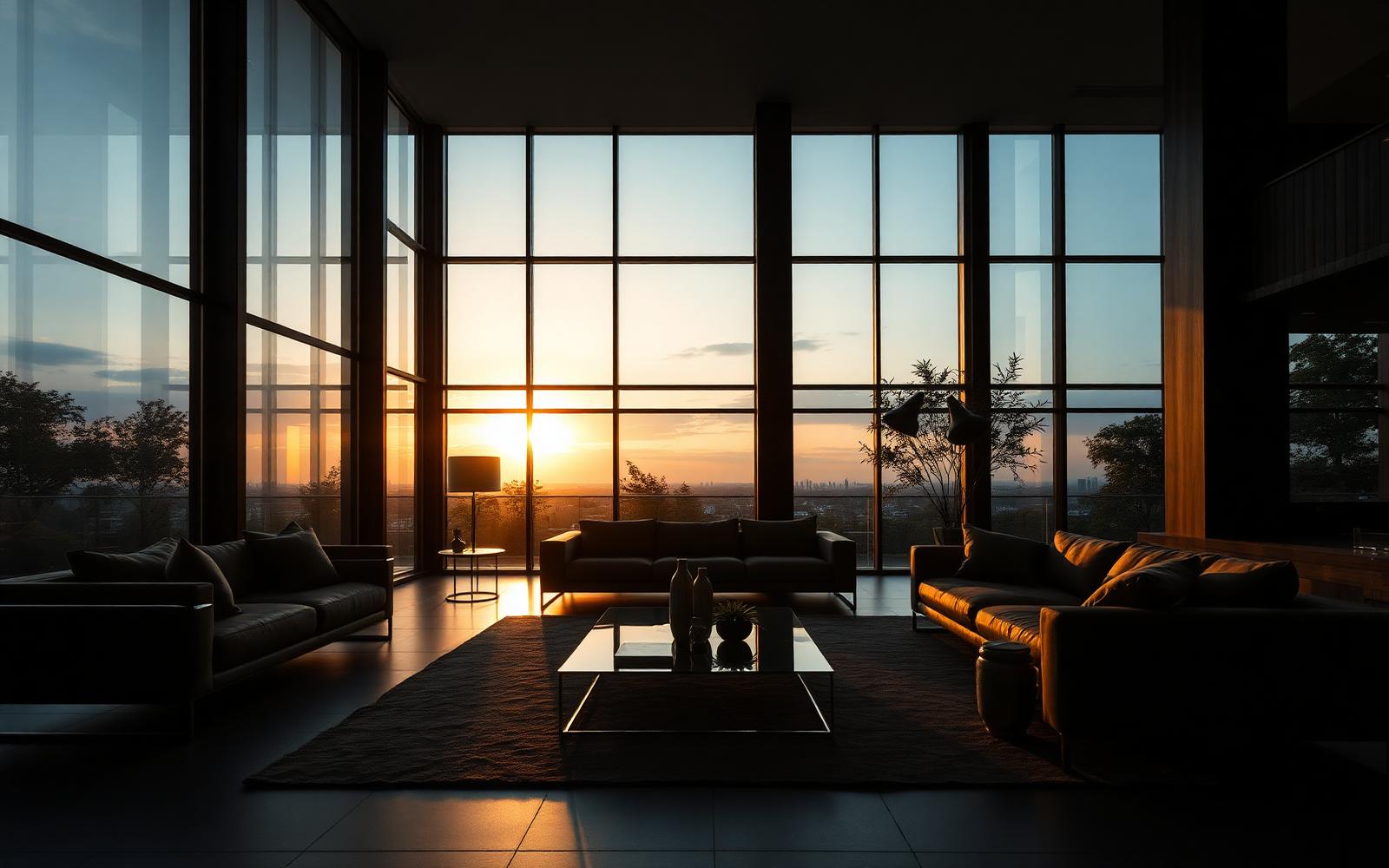 Ambiente residencial moderno com películas
